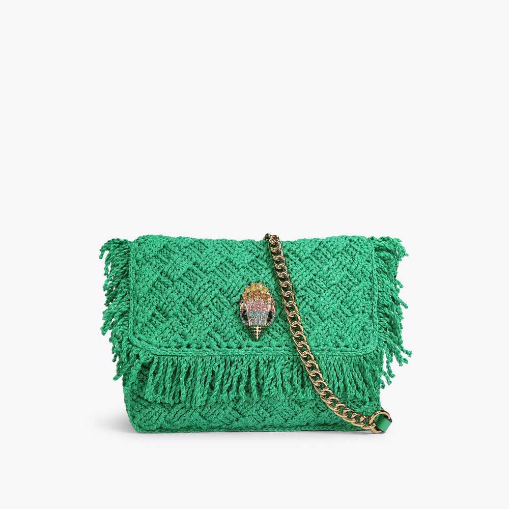Bolsos Cruzados Kurt Geiger Crochet Fringe Kensington Mujer Verdes | Mexico-95436819