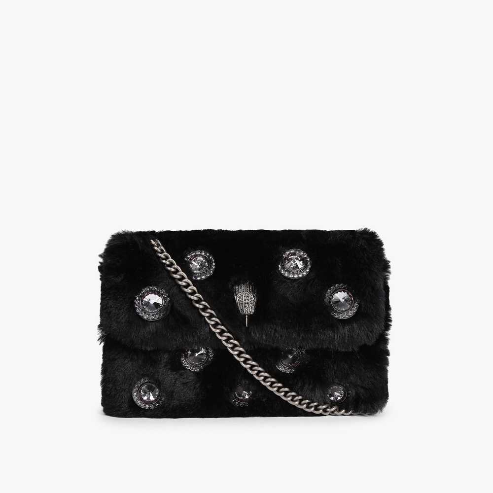 Bolsos Cruzados Kurt Geiger Faux Fur Medium Kensington Mujer Negros | Mexico-63021859