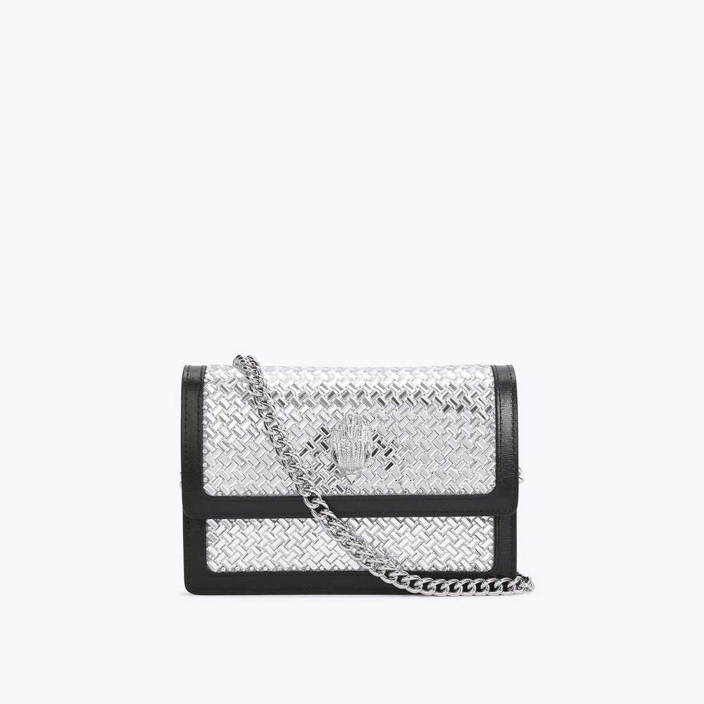 Bolsos Cruzados Kurt Geiger Shoreditch Small Mujer Plateados | Mexico-59348209