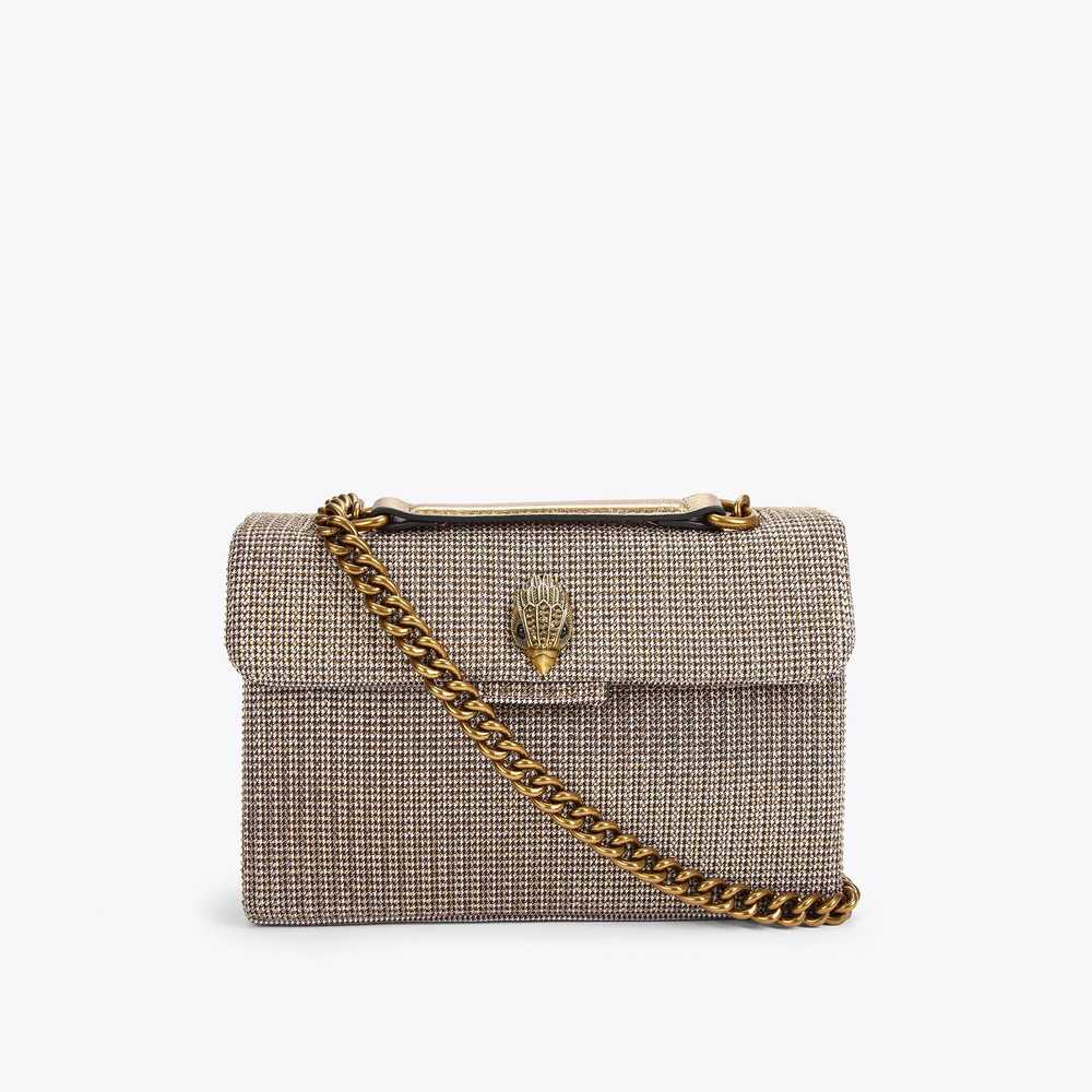 Bolsos Mini Kurt Geiger Fabric Kensington Mujer Beige | Mexico-82036799