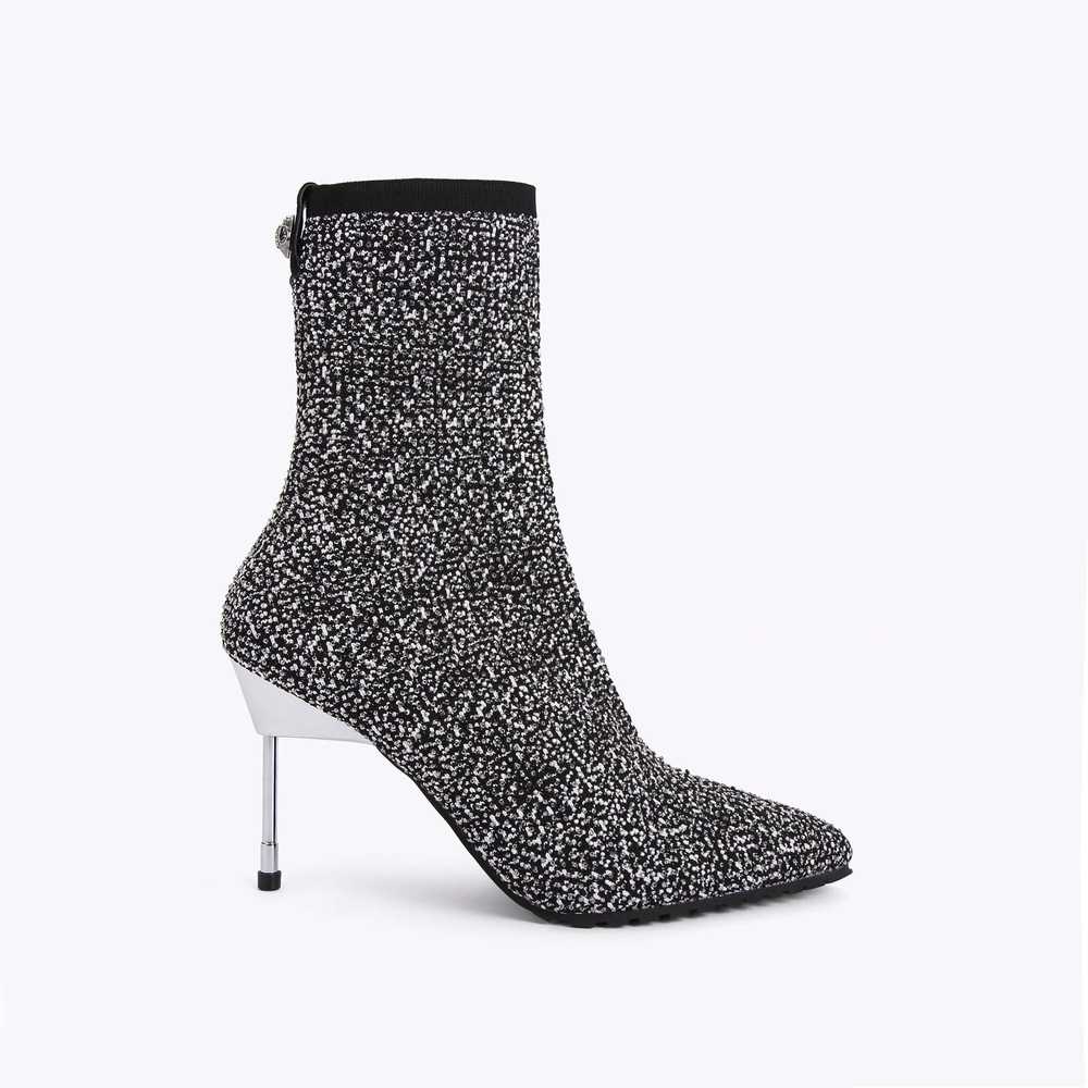 Botas de Tacon Kurt Geiger Barbican Mujer Plateados | Mexico-62193809