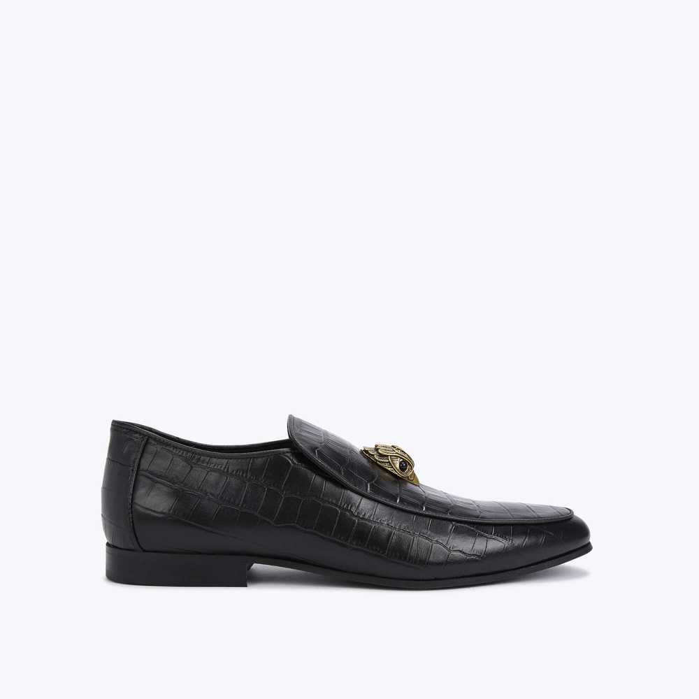 Loafers Kurt Geiger Hugh Eagle Croc Hombre Negros | Mexico-87469329