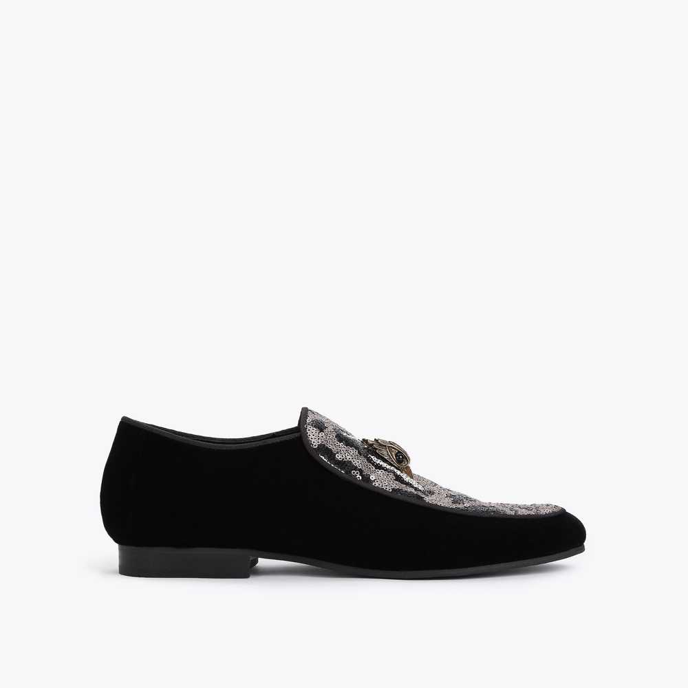 Loafers Kurt Geiger Hugh Eagle Sequin Hombre Negros | Mexico-62910589