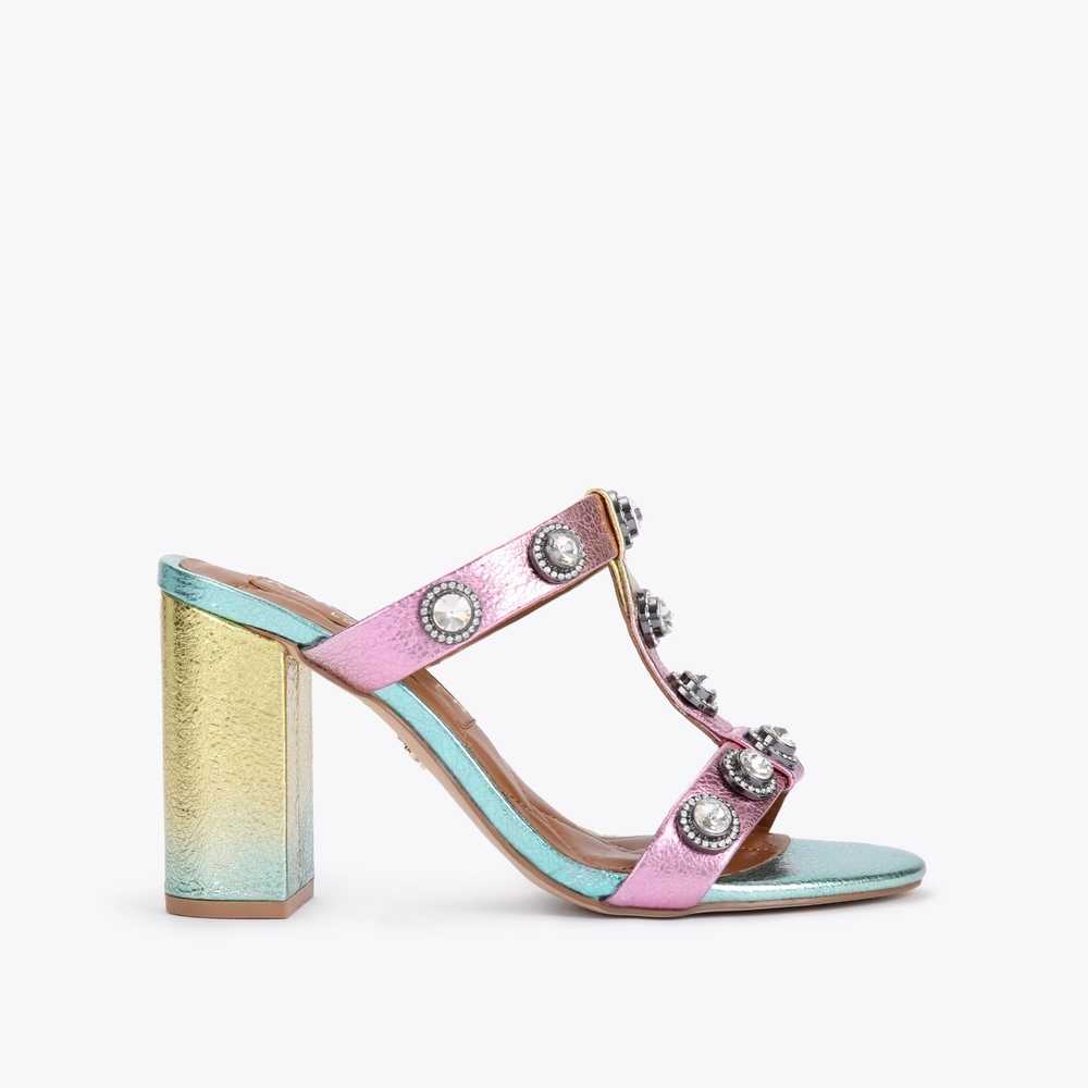 Mulas Kurt Geiger Octavia Block Mujer Rosas | Mexico-14736809