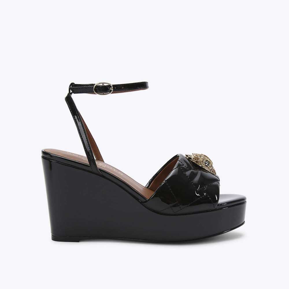 Sandalias Cuña Kurt Geiger Kensington Wedge Mujer Negros | Mexico-90152479