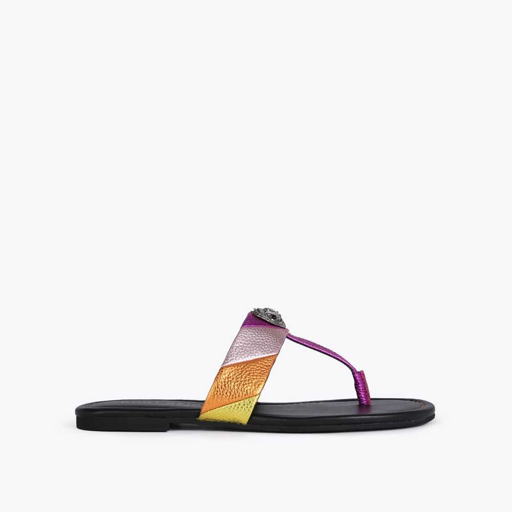 Sandalias Kurt Geiger Kensington T-bar Mujer Multicolor | Mexico-32670489