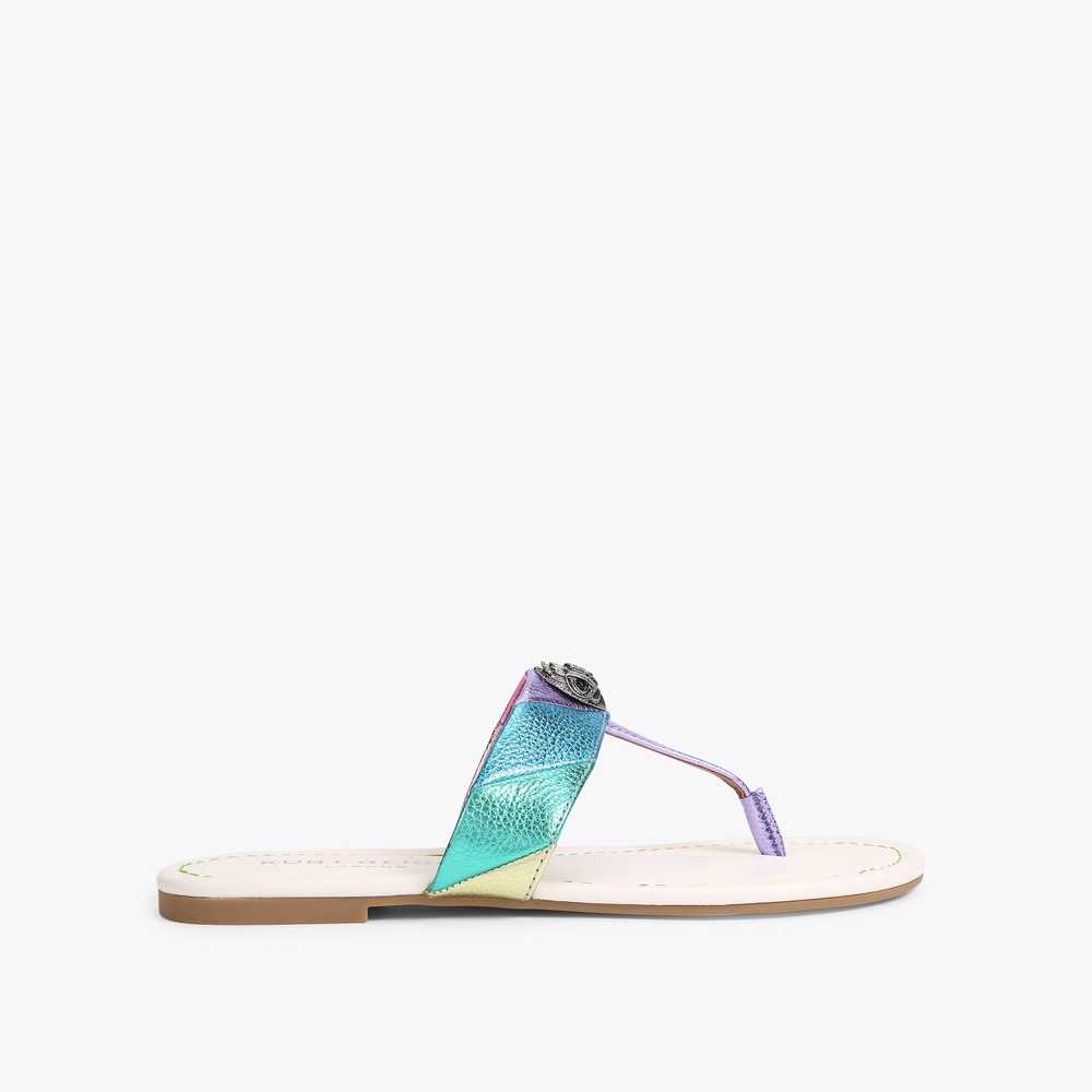 Sandalias Kurt Geiger Kensington T-bar Mujer Metallic | Mexico-85172409