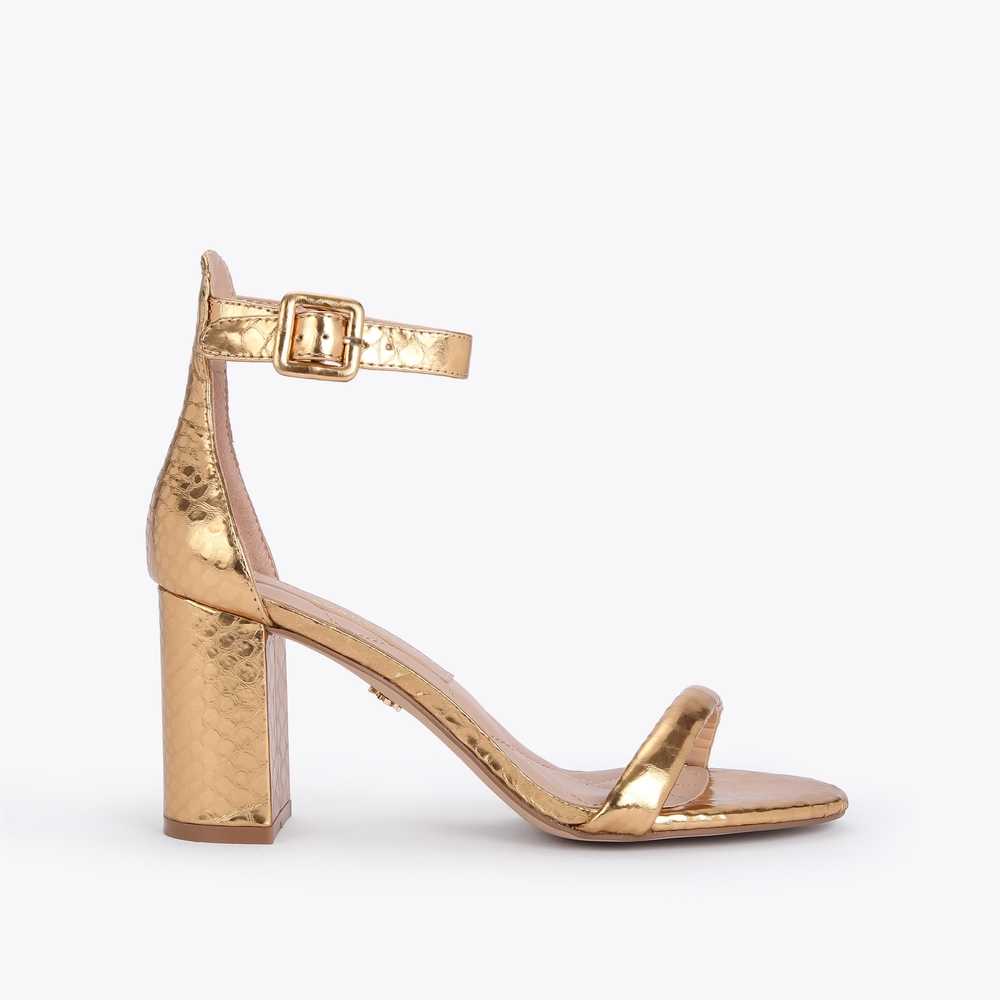 Sandalias Kurt Geiger Langley Mujer Dorados | Mexico-74651209