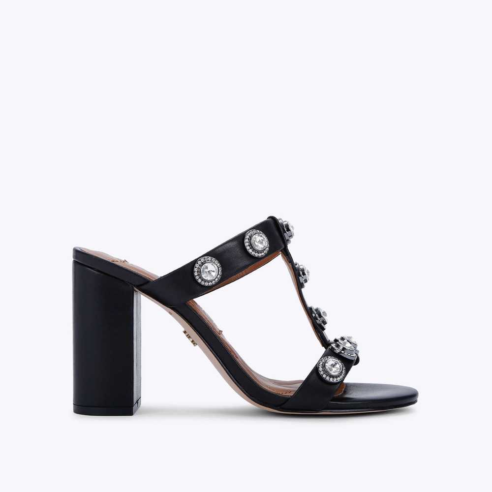 Sandalias Kurt Geiger Octavia Block Mujer Negros | Mexico-19342789