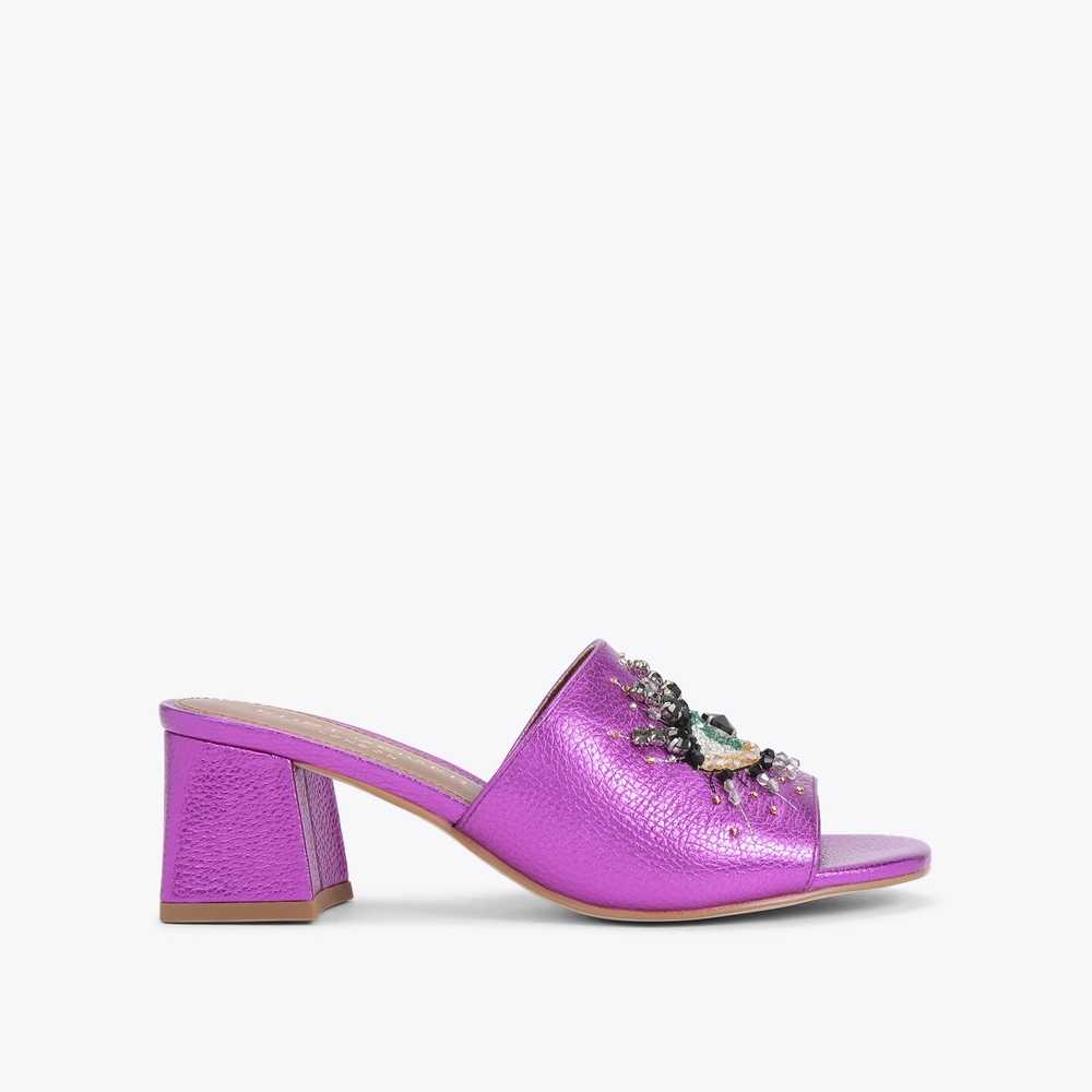 Sandalias Kurt Geiger Olive Block Eye Mujer Fucsia | Mexico-18793469
