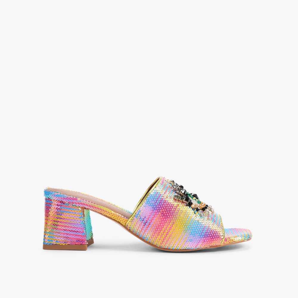 Sandalias Kurt Geiger Olive Block Eye Mujer Multicolor | Mexico-40136259