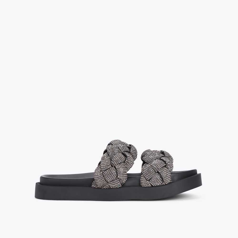Sandalias de Diapositivas Kurt Geiger Rath Bling Mujer Negros | Mexico-83092479