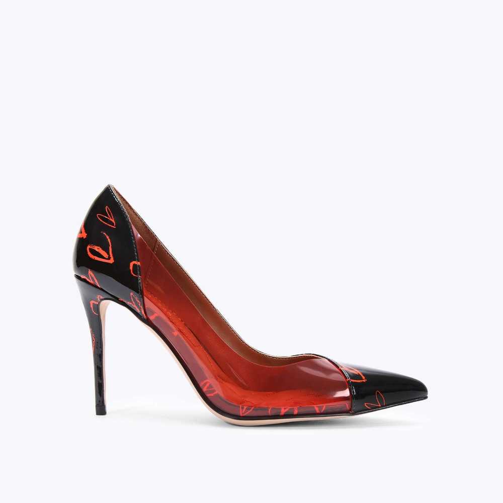 Tacones Kurt Geiger Belgravia Vinyl Mujer Negros Rojos | Mexico-73029189