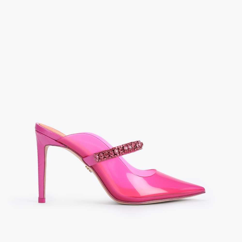 Tacones Kurt Geiger Duke Vinyl Mujer Fucsia | Mexico-36142879
