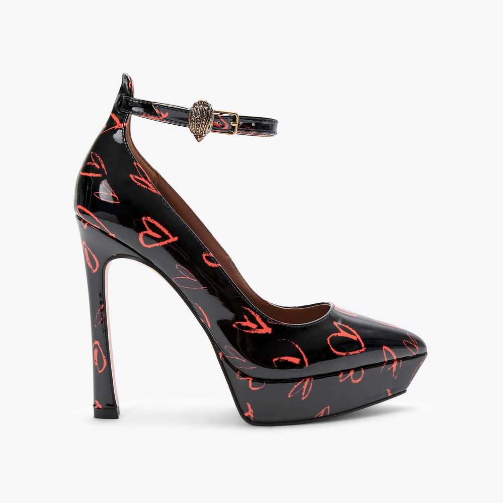 Tacones Kurt Geiger Shoreditch Plataforma Court Mujer Negros Rojos | Mexico-16390729