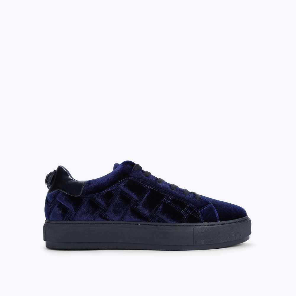 Tenis Kurt Geiger Laney Velvet Quilt Hombre Azul Marino | Mexico-45629089