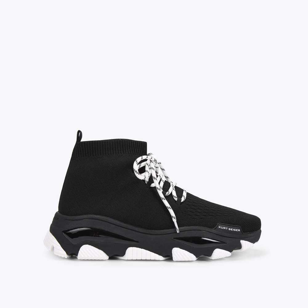 Tenis Kurt Geiger Lettie Knit Encaje Hombre Negros Blancos | Mexico-07158439
